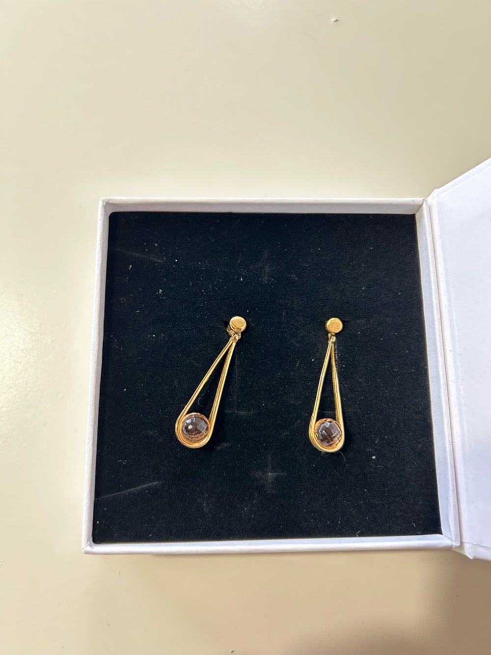 Dean Davidson Elegant Gold Teardrop Dangle Earrings